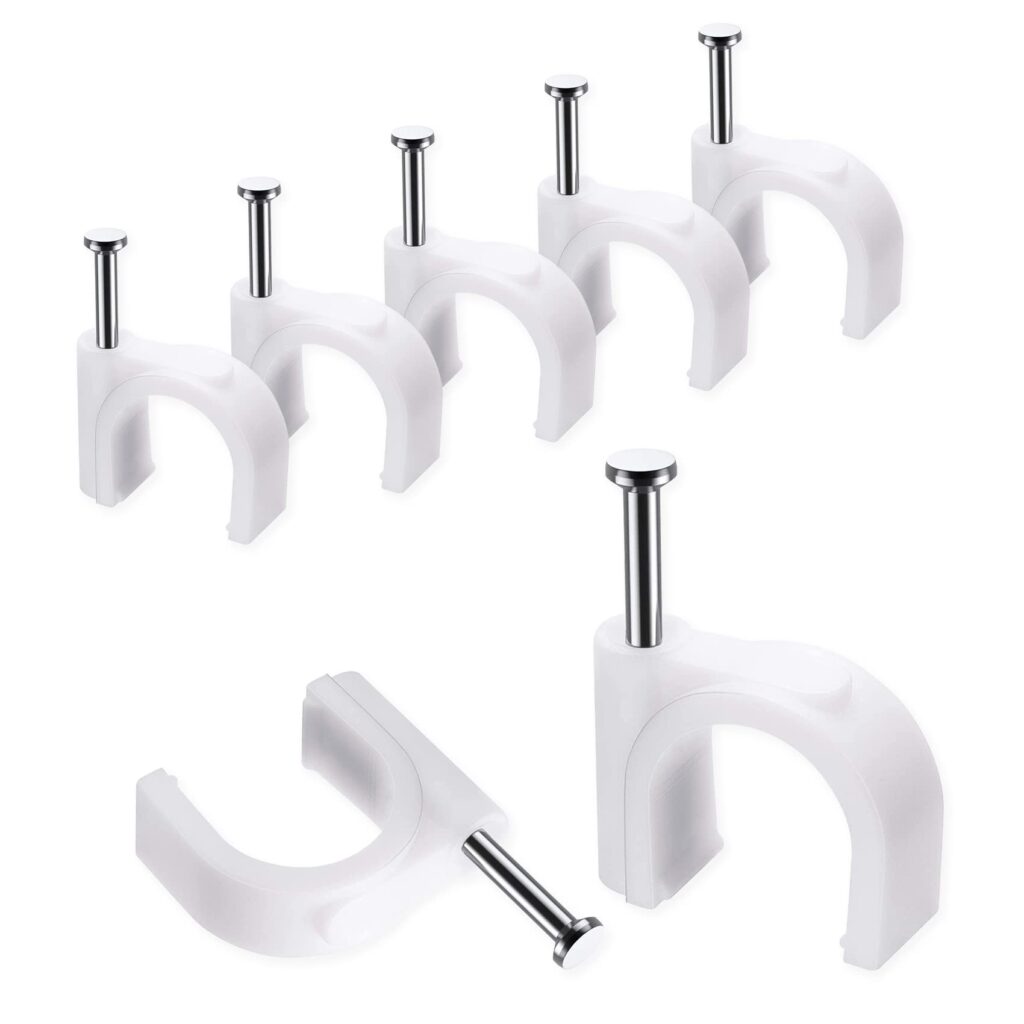 Cable clips 10 mm 100 pcs nail clips – strong durable