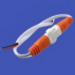 Orange + white DC flat connectors (color flat)